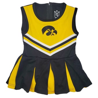 Infant Little King  Black Iowa Hawkeyes Cheer Jumper