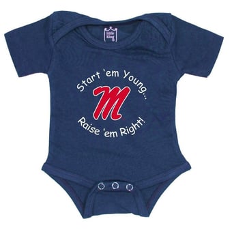 Newborn & Infant Little King Navy Ole Miss Rebels Start 'Em Young Bodysuit