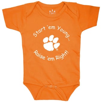 Newborn & Infant Little King Orange Clemson Tigers Start 'Em Young Bodysuit