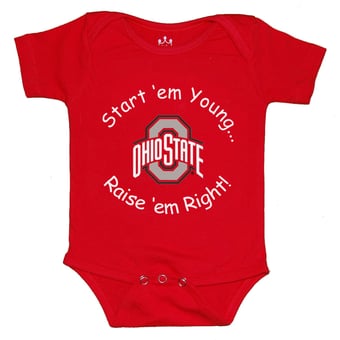 Newborn & Infant Little King Scarlet Ohio State Buckeyes Start 'Em Young Bodysuit
