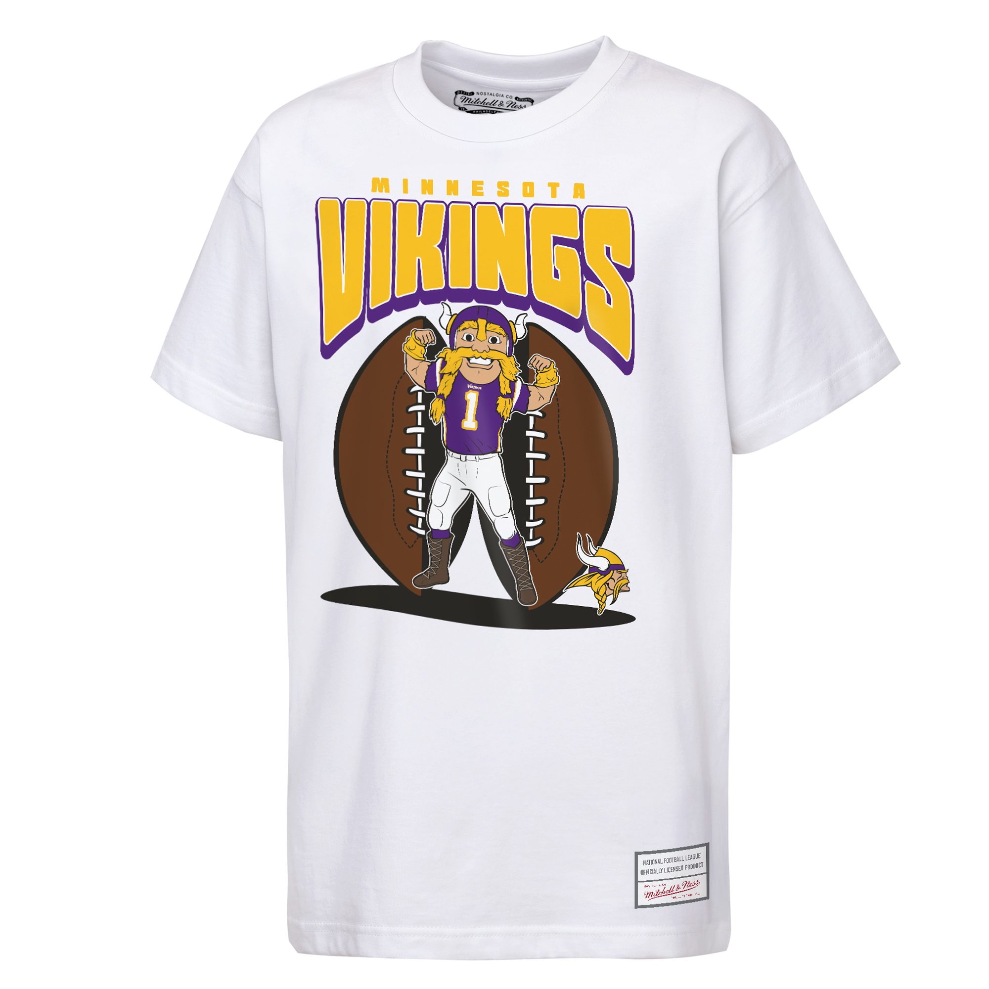 Youth Mitchell & Ness  White Minnesota Vikings Mascot Mania T-Shirt