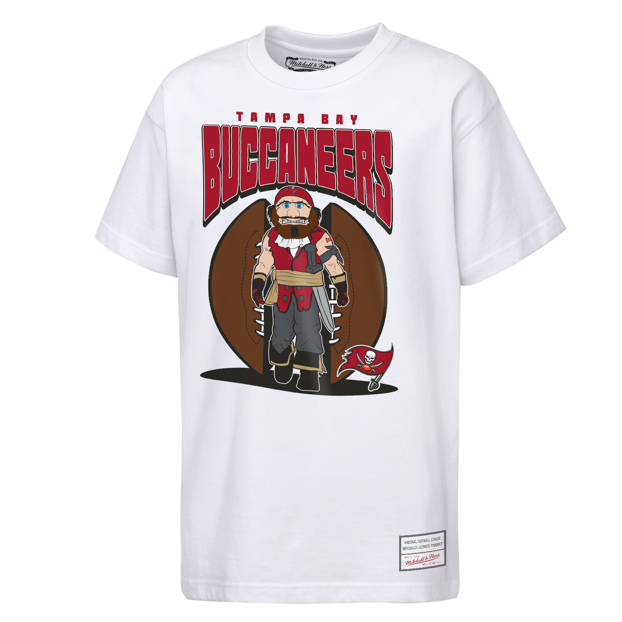Youth Mitchell & Ness  White Tampa Bay Buccaneers Mascot Mania T-Shirt