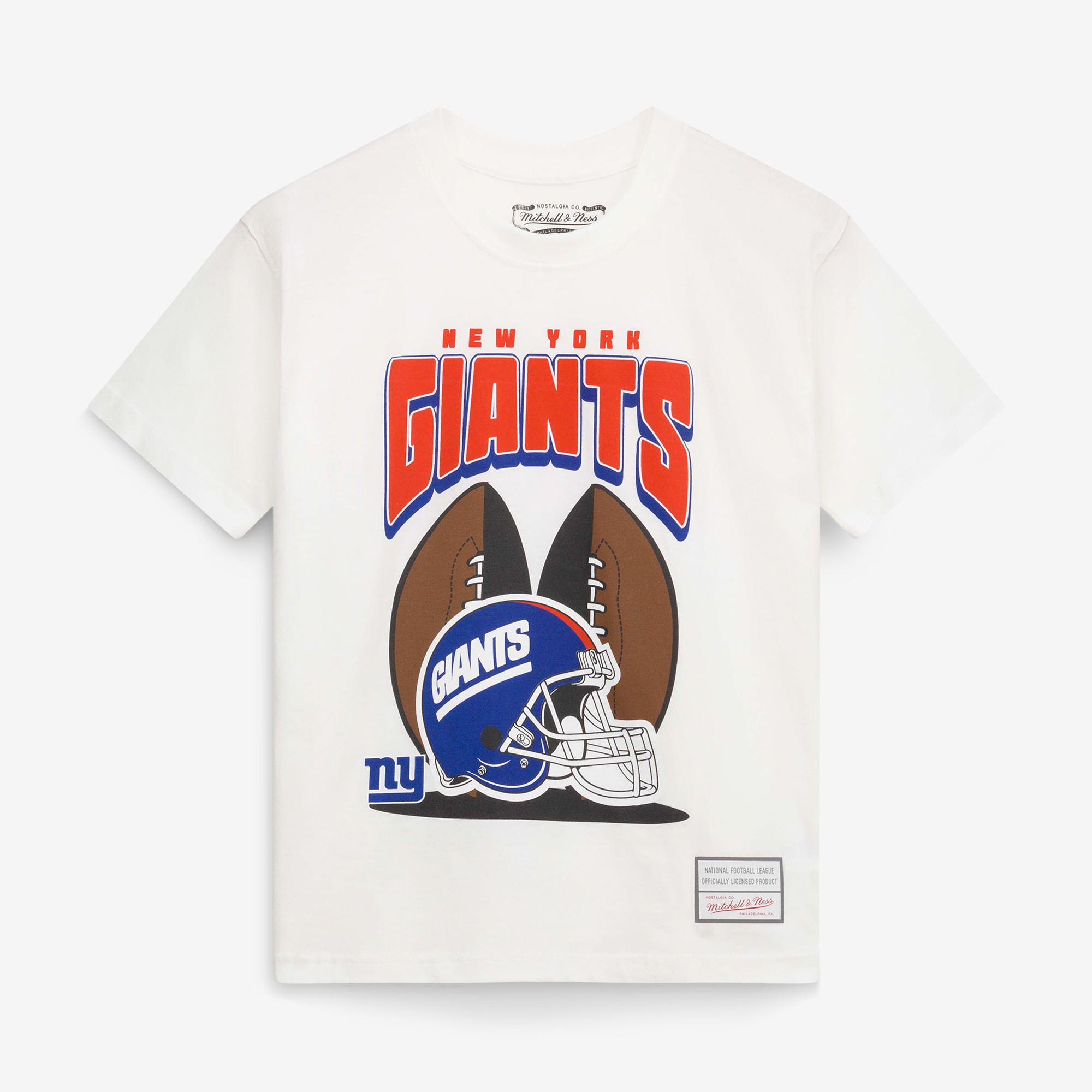 Youth Mitchell & Ness White New York Giants Mascot Mania T-Shirt