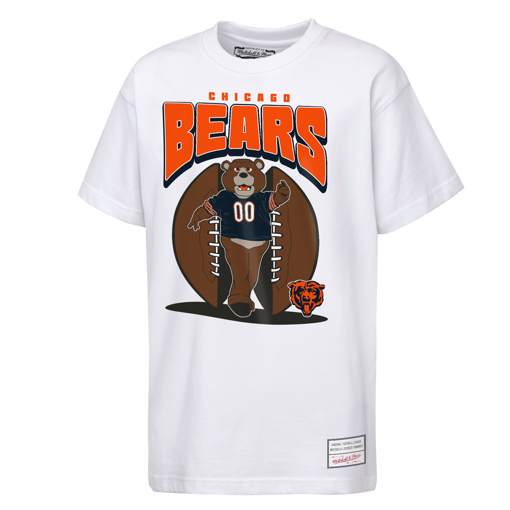 Youth Mitchell & Ness White Chicago Bears Mascot Mania T-Shirt
