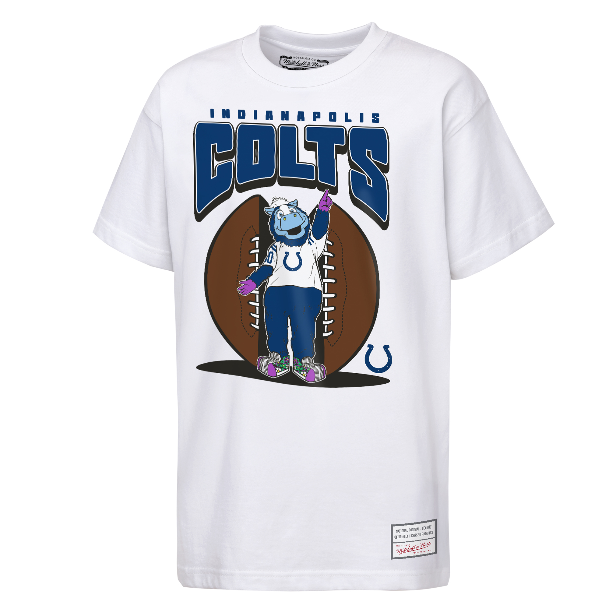 Youth Mitchell & Ness  White Indianapolis Colts Mascot Mania T-Shirt