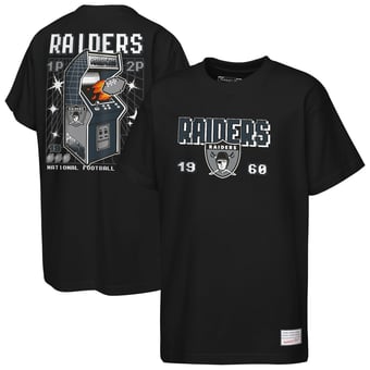 Youth Mitchell & Ness  Black Las Vegas Raiders Retro Arcade T-Shirt