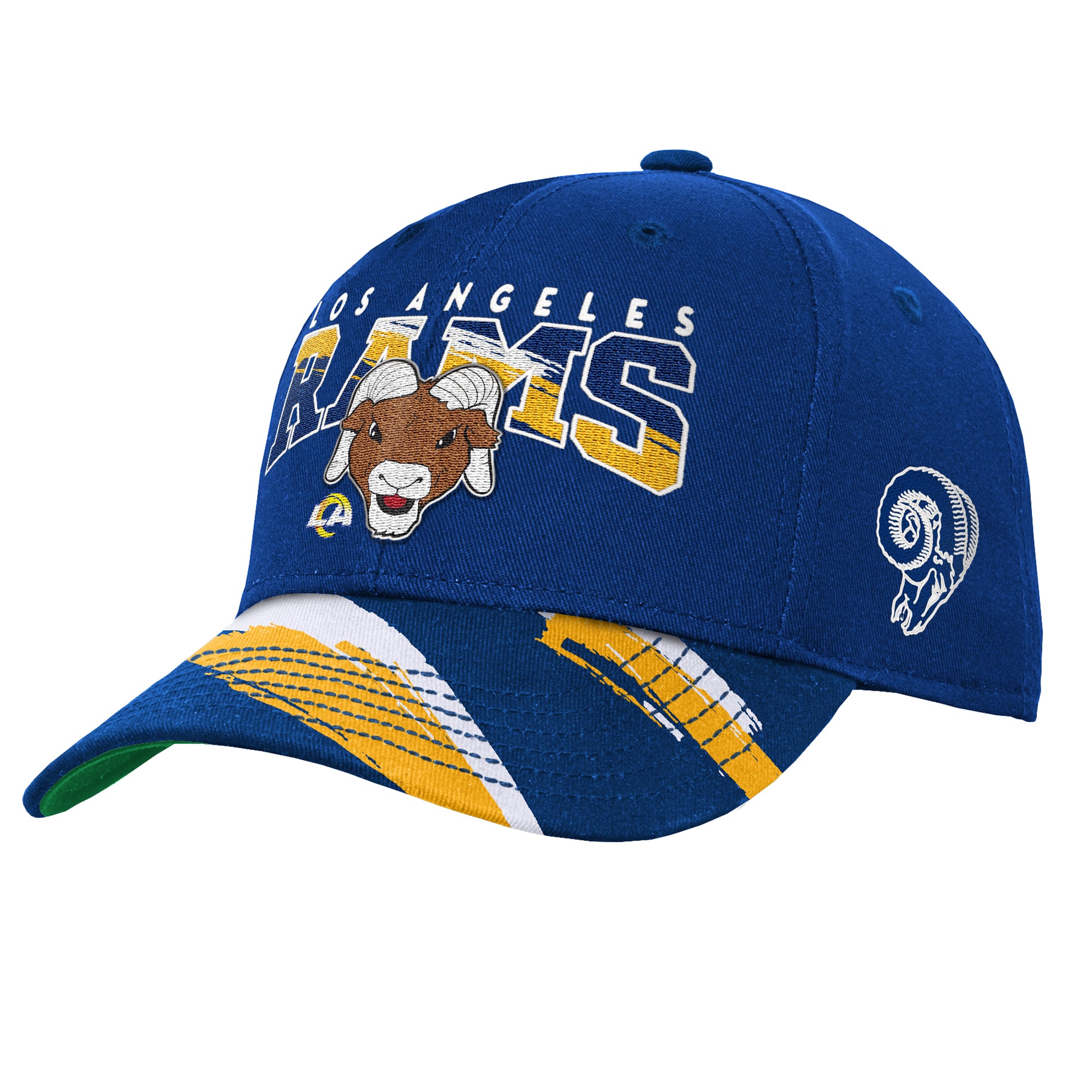 Youth Mitchell & Ness Royal Los Angeles Rams Big Head Pro Crown Snapback Hat
