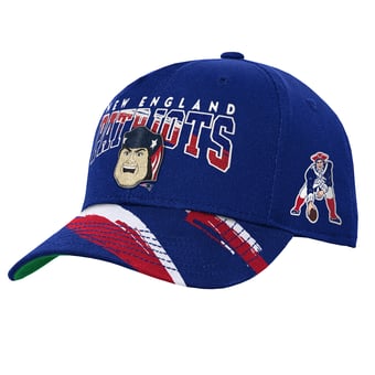 Youth Mitchell & Ness Royal New England Patriots Big Head Pro Crown Snapback Hat