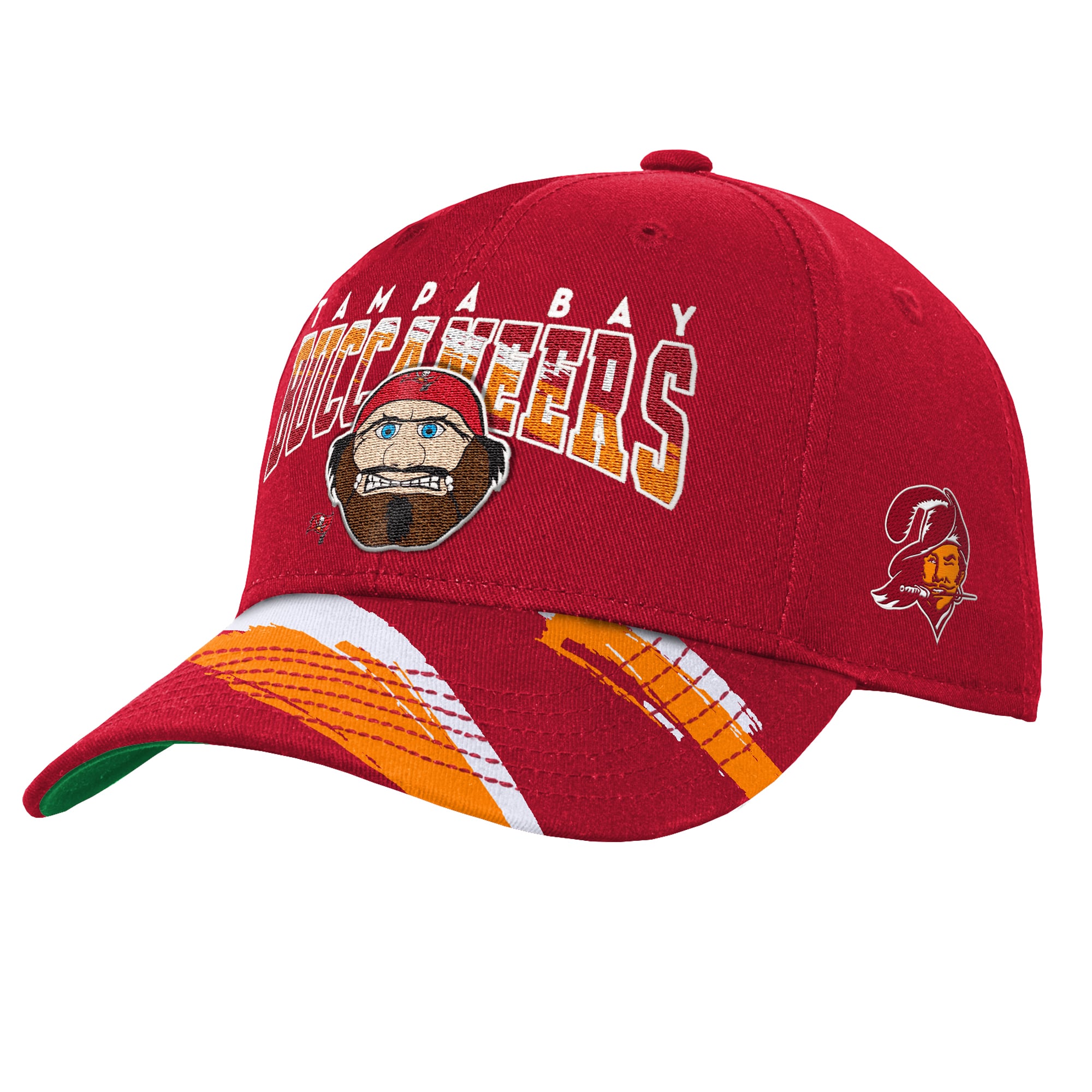 Youth Mitchell & Ness Red Tampa Bay Buccaneers Big Head Pro Crown Snapback Hat