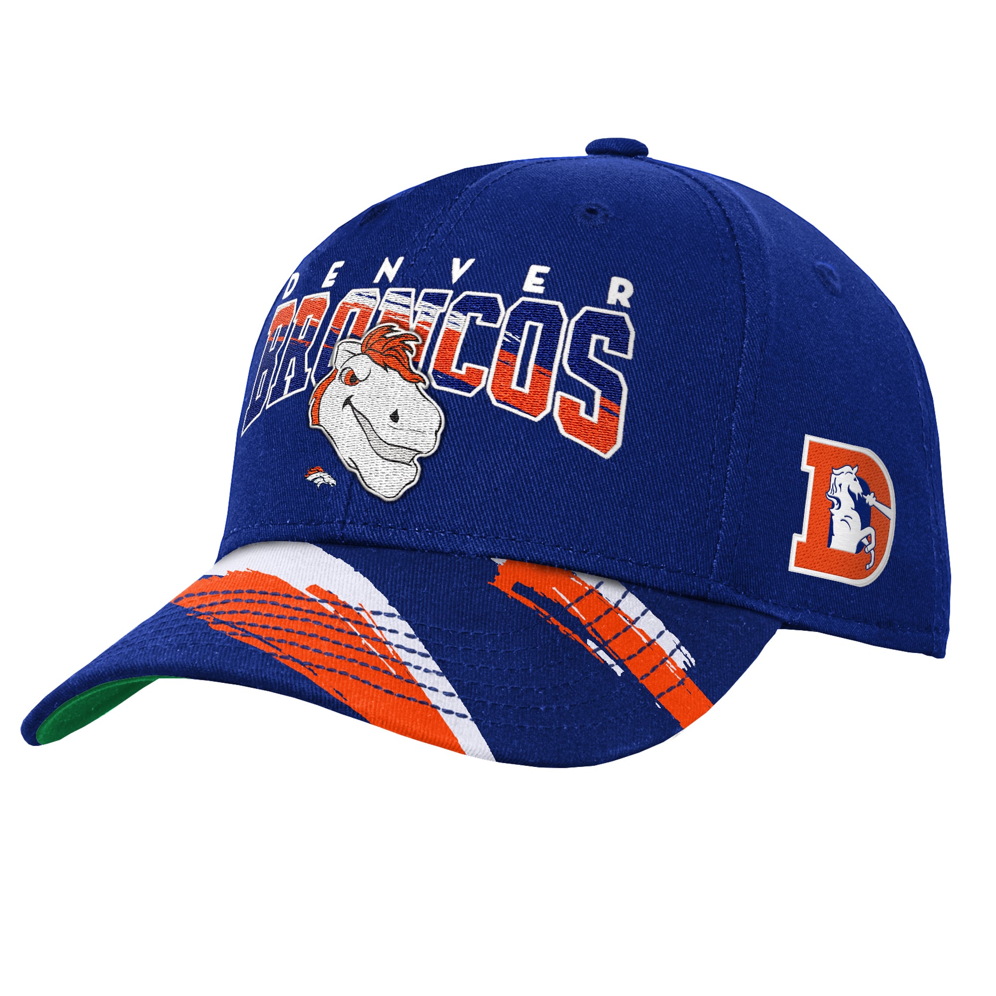 Youth Mitchell & Ness Royal Denver Broncos Big Head Pro Crown Snapback Hat