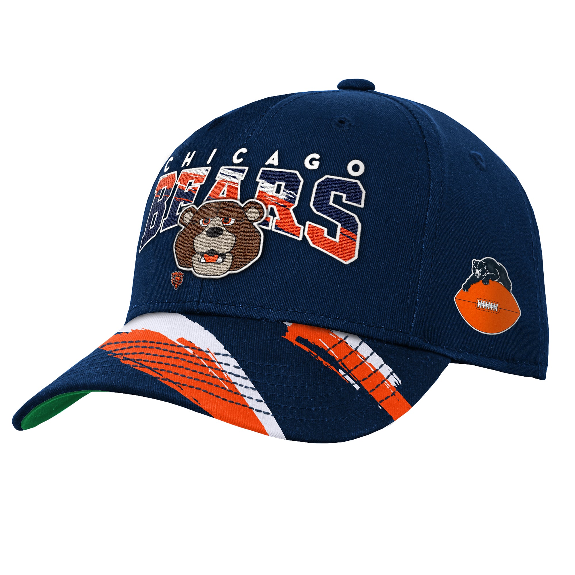 Youth Mitchell & Ness Navy Chicago Bears Big Head Pro Crown Snapback Hat