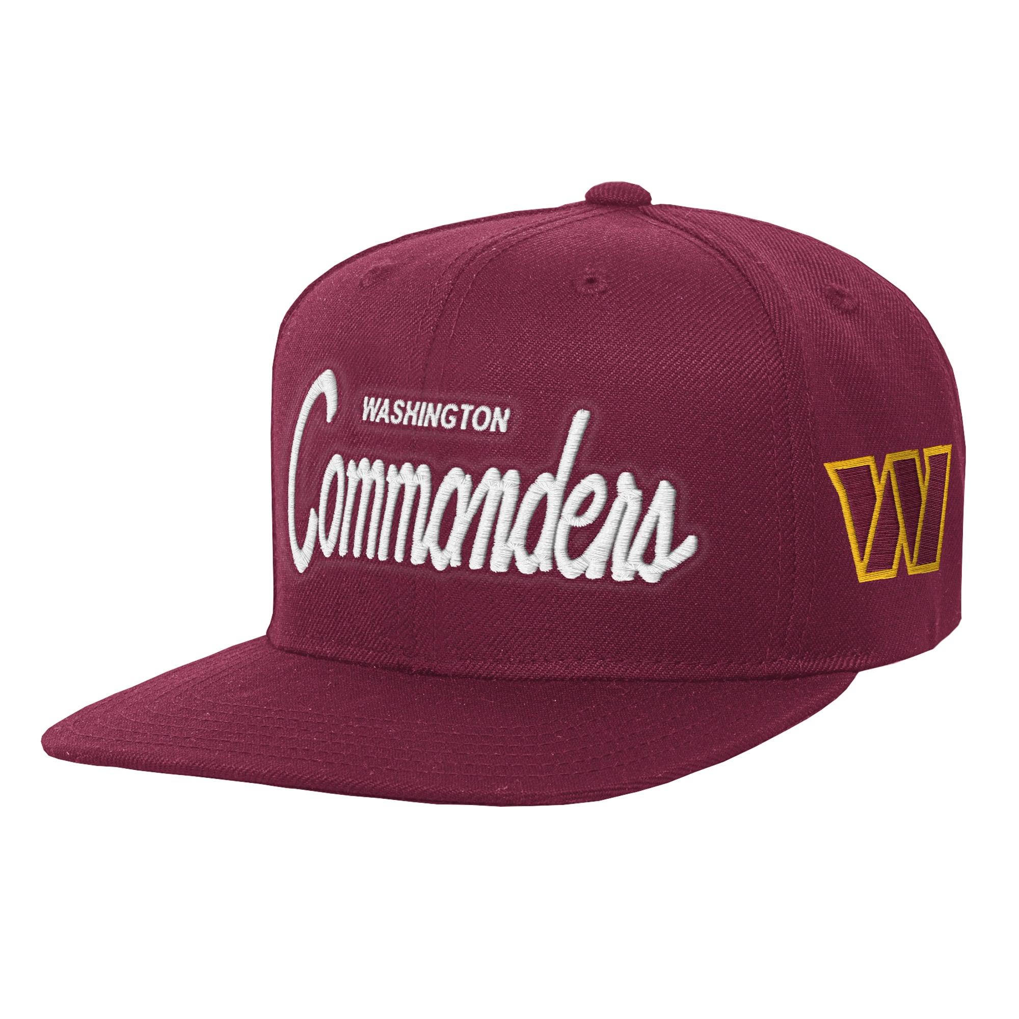 Youth Mitchell & Ness Burgundy Washington Commanders Head Coach Flat Brim Snapback Hat
