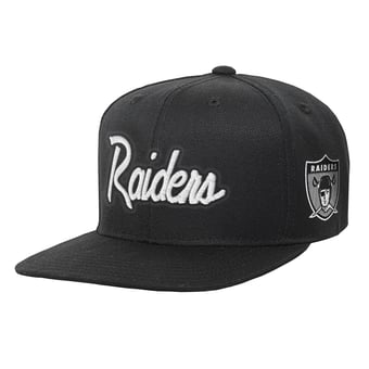 Youth Mitchell & Ness Black Las Vegas Raiders Head Coach Flat Brim Snapback Hat