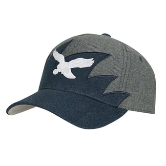 Youth Mitchell & Ness Denim Philadelphia Eagles Sharktooth Pro Pinch Snapback Hat