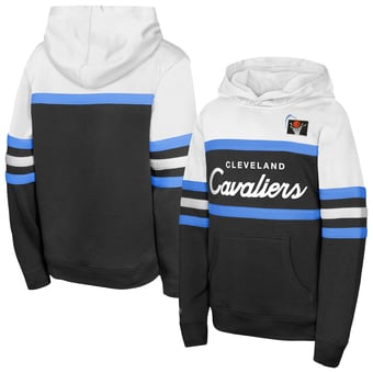 Youth Mitchell & Ness Black/White Cleveland Cavaliers Vintage Head Coach Hoodie