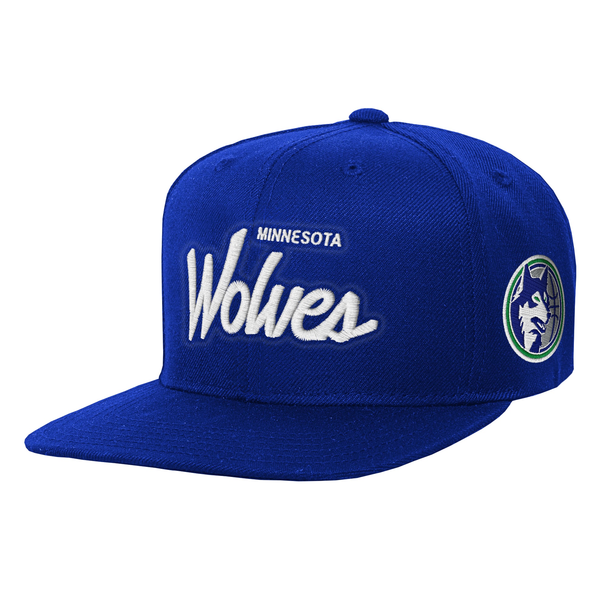 Youth Mitchell & Ness Royal Minnesota Timberwolves Head Coach Flat Brim Snapback Hat