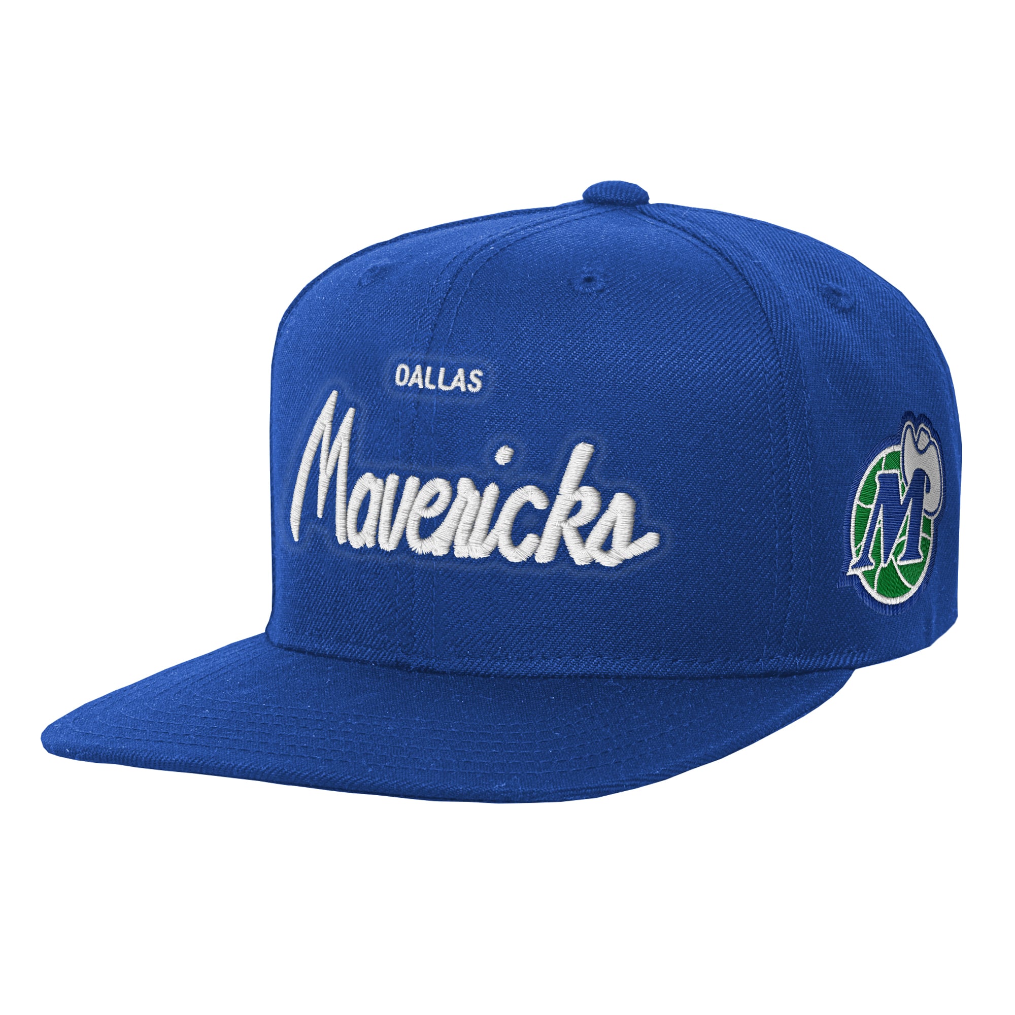 Youth Mitchell & Ness Navy Dallas Mavericks Head Coach Flat Brim Snapback Hat