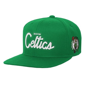 Youth Mitchell & Ness Kelly Green Boston Celtics Head Coach Flat Brim Snapback Hat
