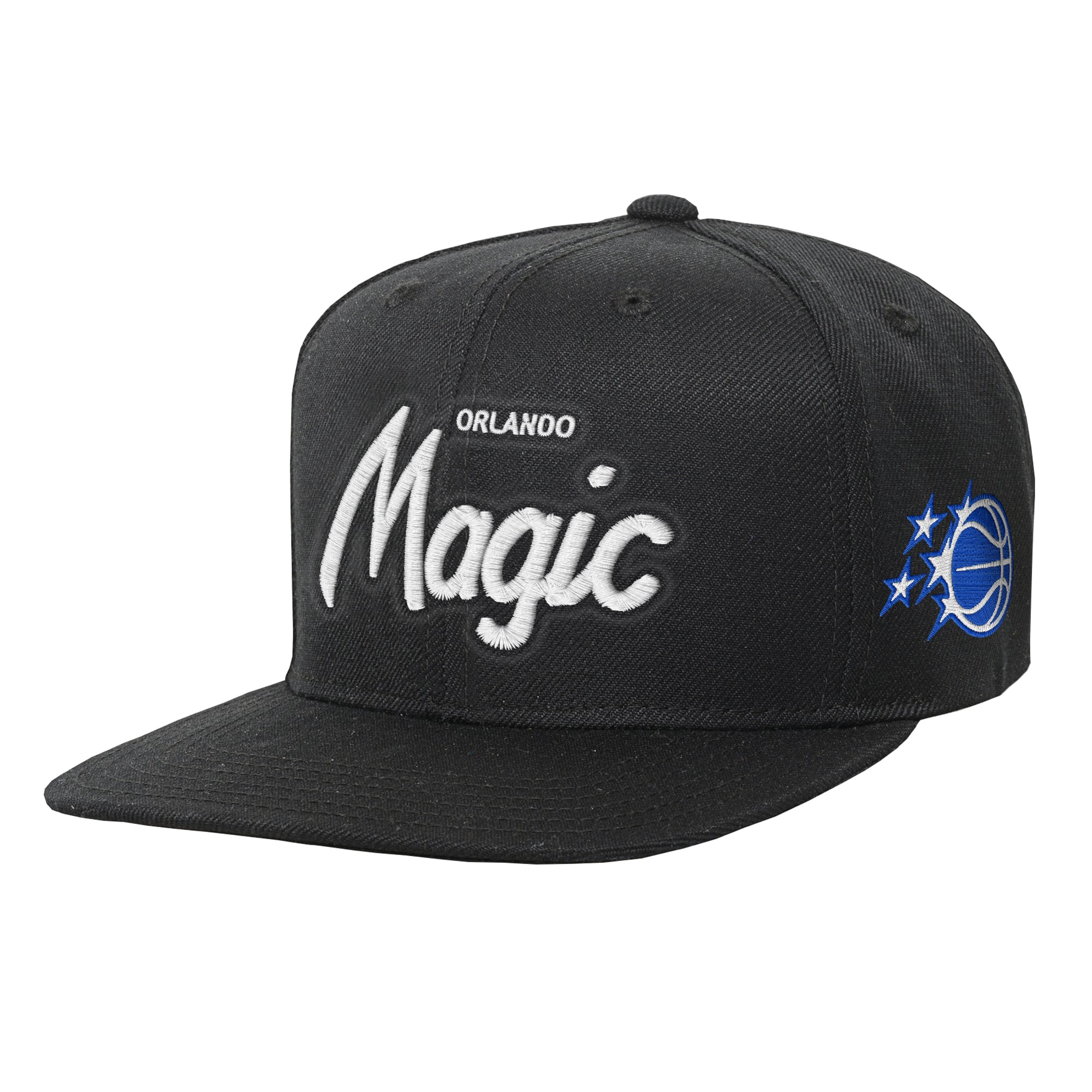 Youth Mitchell & Ness Black Orlando Magic Head Coach Flat Brim Snapback Hat