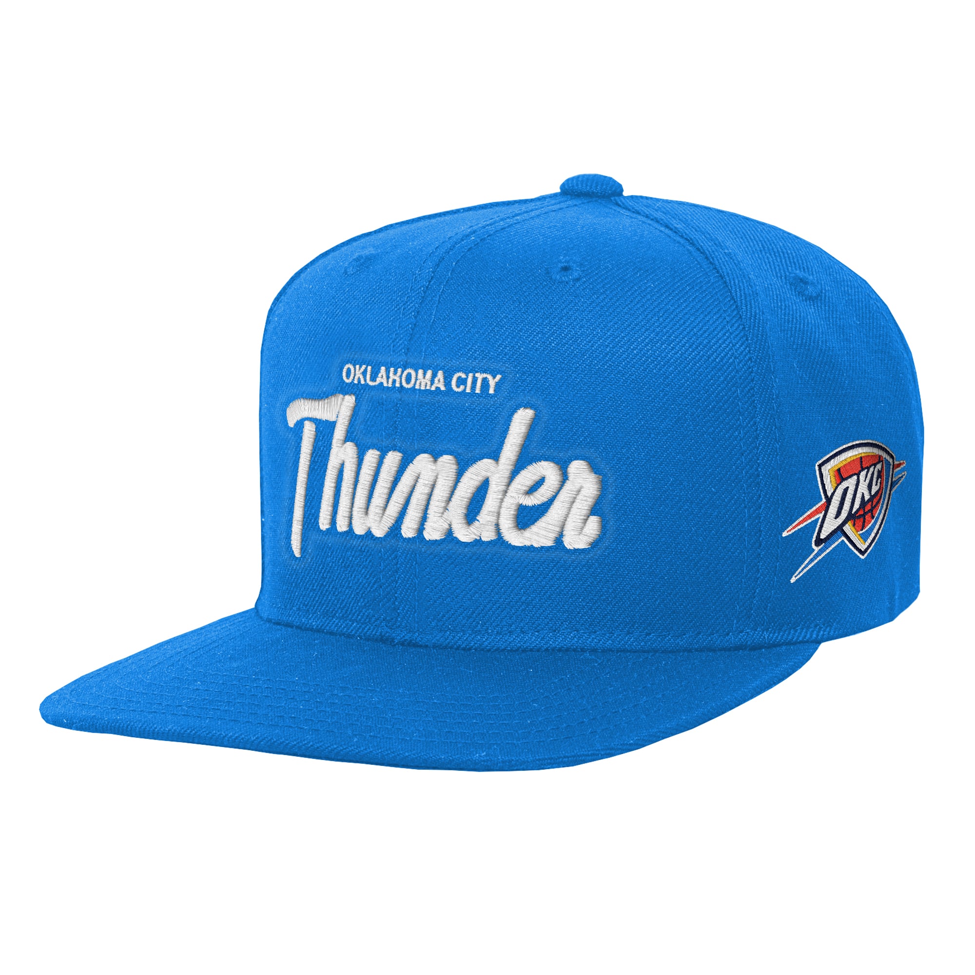 Youth Mitchell & Ness Blue Oklahoma City Thunder Head Coach Flat Brim Snapback Hat
