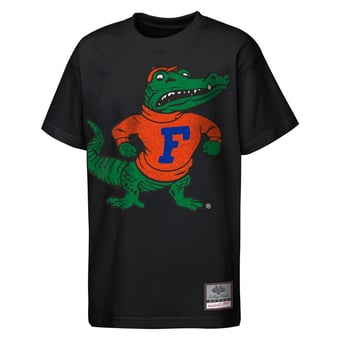 Youth Mitchell & Ness Black Florida Gators Big Face Mascot T-Shirt
