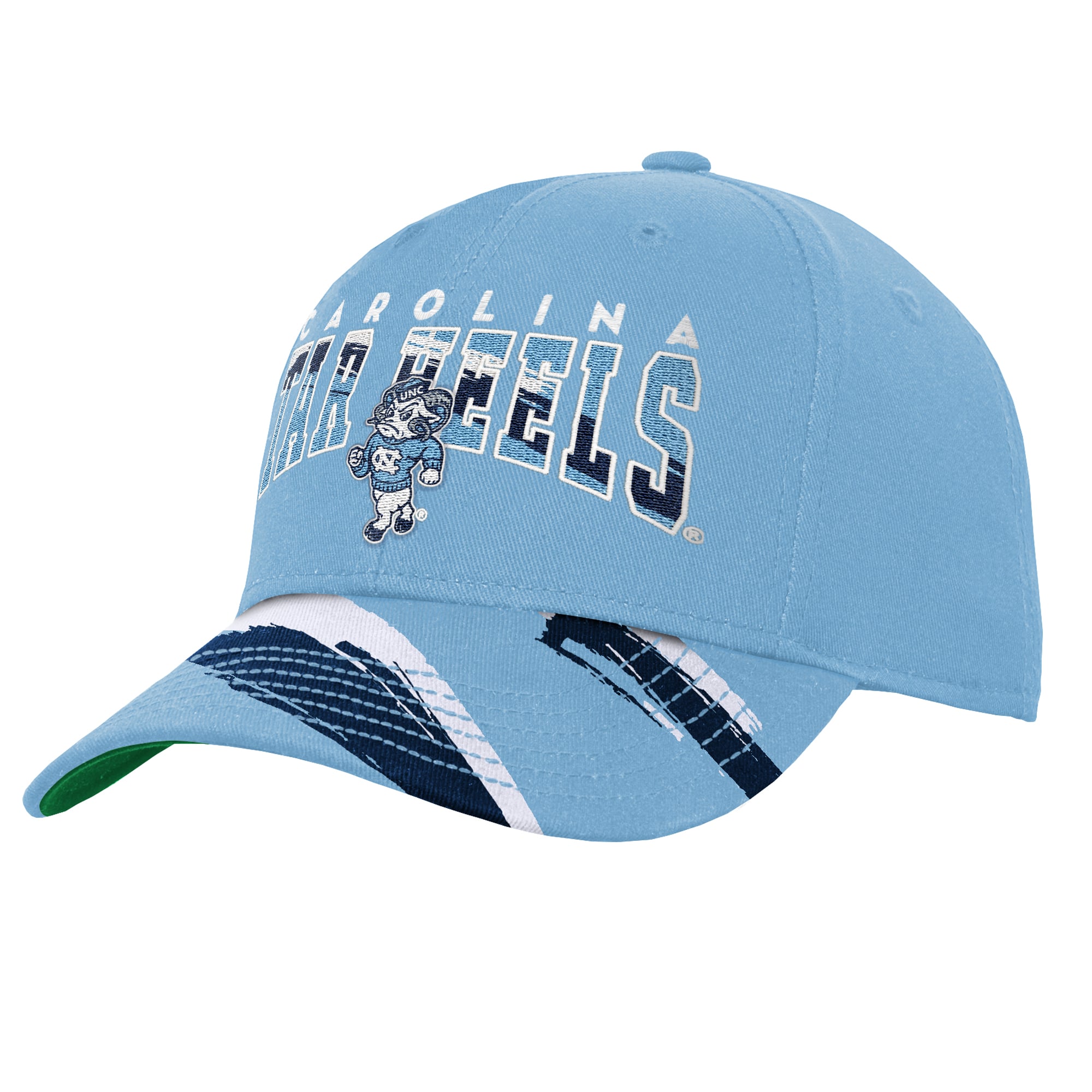 Youth Mitchell & Ness Carolina Blue North Carolina Tar Heels Mascot Streaks Pro Crown Adjustable Hat
