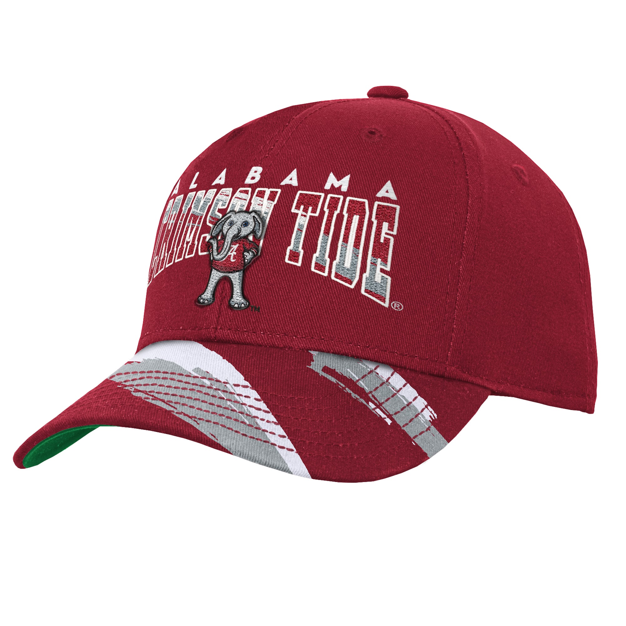 Youth Mitchell & Ness Crimson Alabama Crimson Tide Mascot Streaks Pro Crown Adjustable Hat