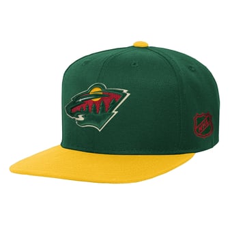 Youth Mitchell & Ness  Green/Gold Minnesota Wild Legendary Snapback Hat
