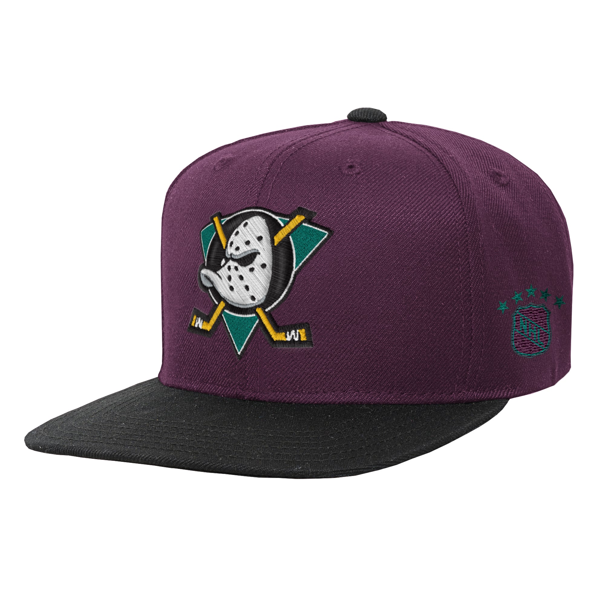 Youth Mitchell & Ness Purple/Black Anaheim Ducks Legendary Snapback Hat