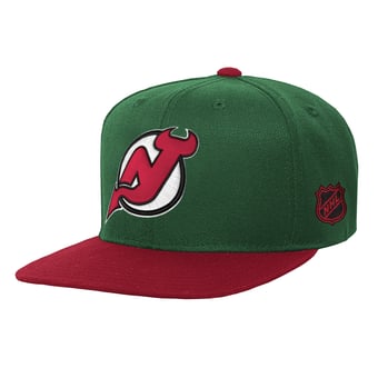 Youth Mitchell & Ness Green/Red New Jersey Devils Legendary Snapback Hat