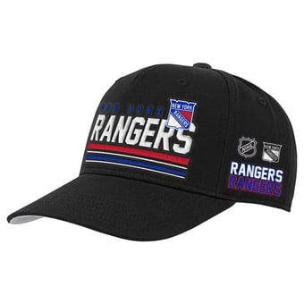 Youth Mitchell & Ness Black New York Rangers Triple Play Pro Pinch Snapback Hat