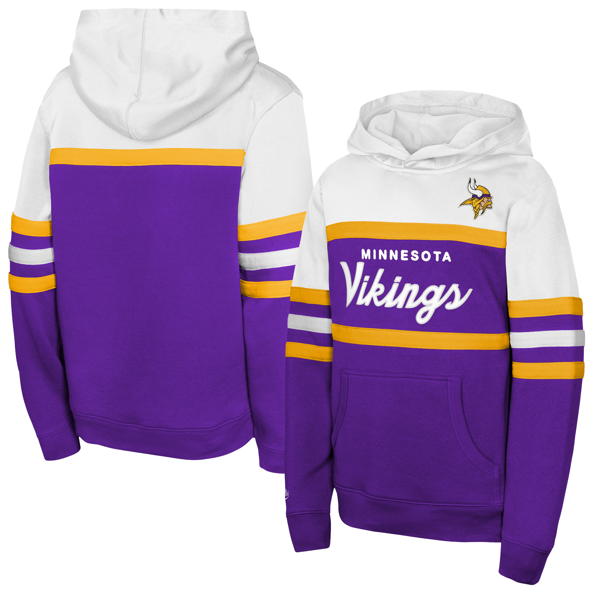 Mitchell & Ness Big Boys' and Girls' Purple Minnesota Vikings Head Coach Hoodie - Purple