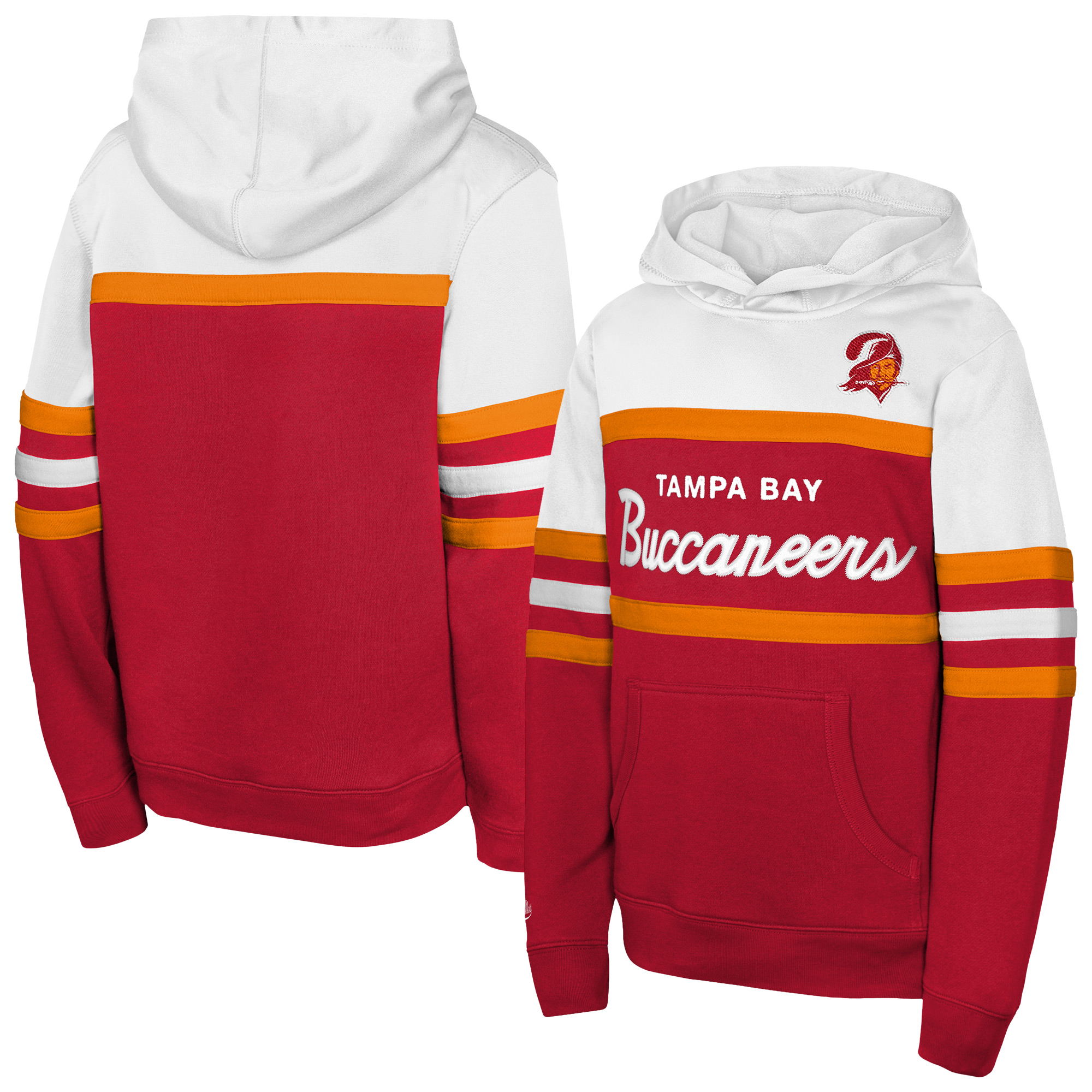 Youth Mitchell & Ness Red Tampa Bay Buccaneers Throwback Head Coach Hoodie