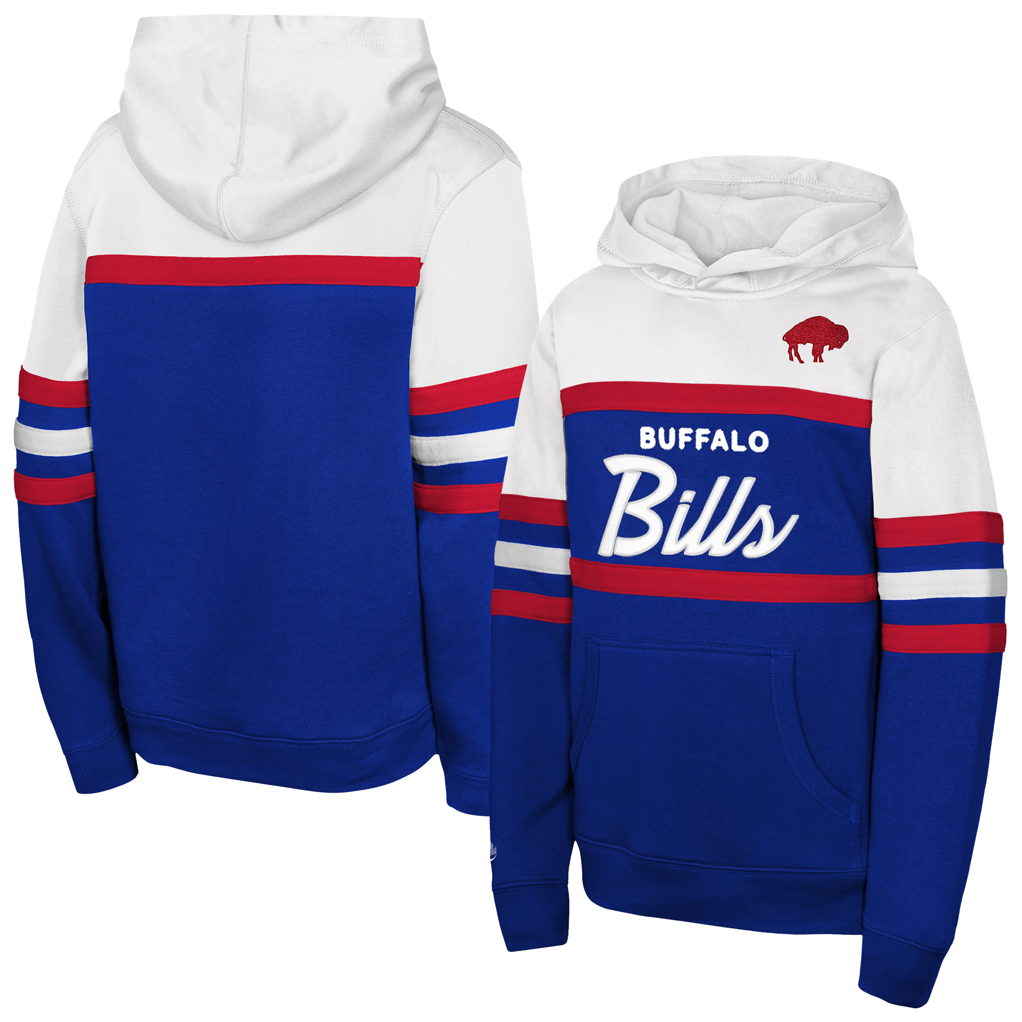 Youth Mitchell & Ness Royal Buffalo Bills Throwback Head Coach Hoodie