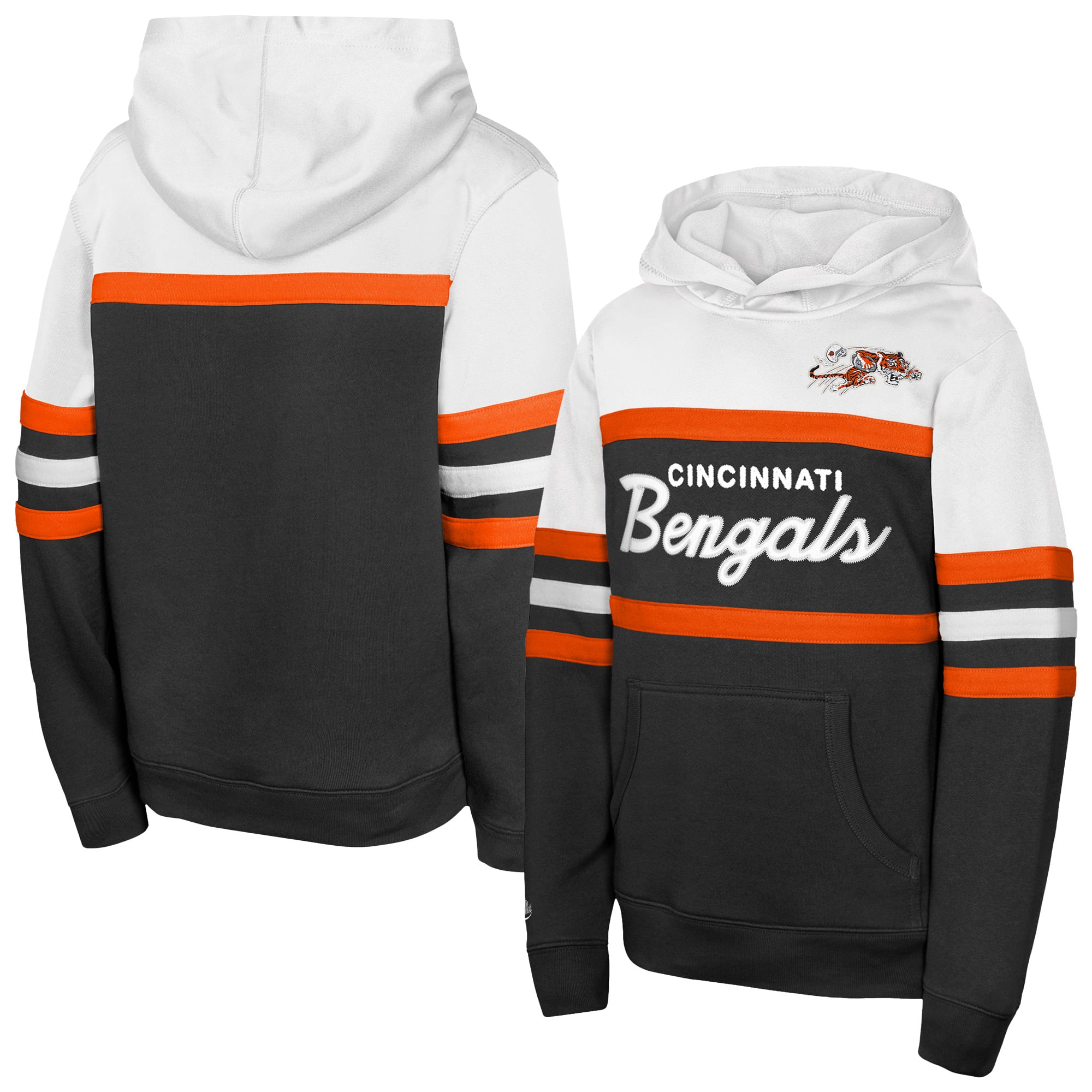 Youth Mitchell & Ness  Black Cincinnati Bengals Throwback Head Coach Hoodie
