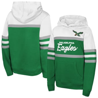 Youth Mitchell & Ness  Kelly Green Philadelphia Eagles Throwback Head Coach Hoodie