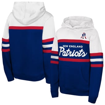 Youth Mitchell & Ness  Royal New England Patriots Throwback Head Coach Hoodie