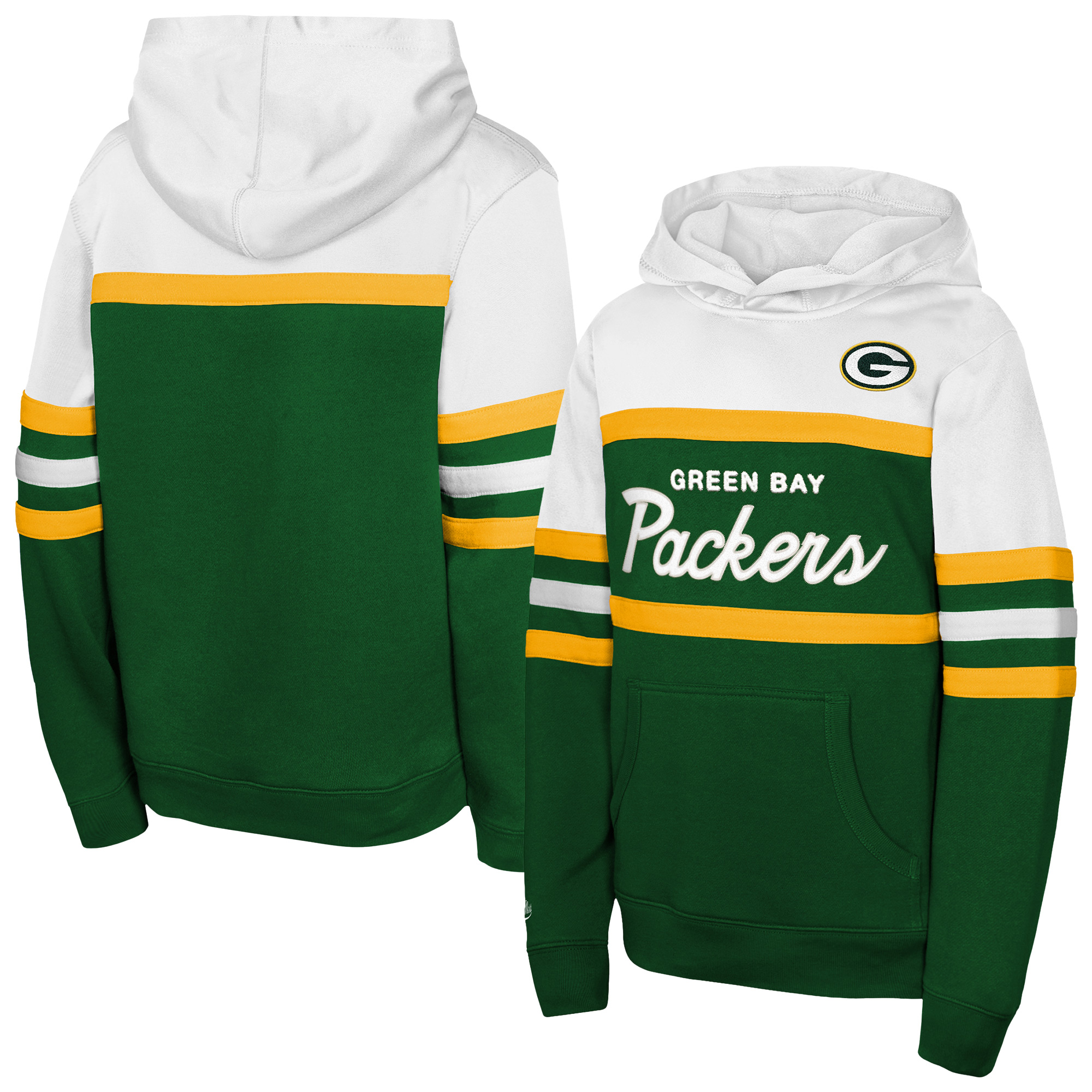 Youth Mitchell & Ness  Green Green Bay Packers Head Coach Hoodie