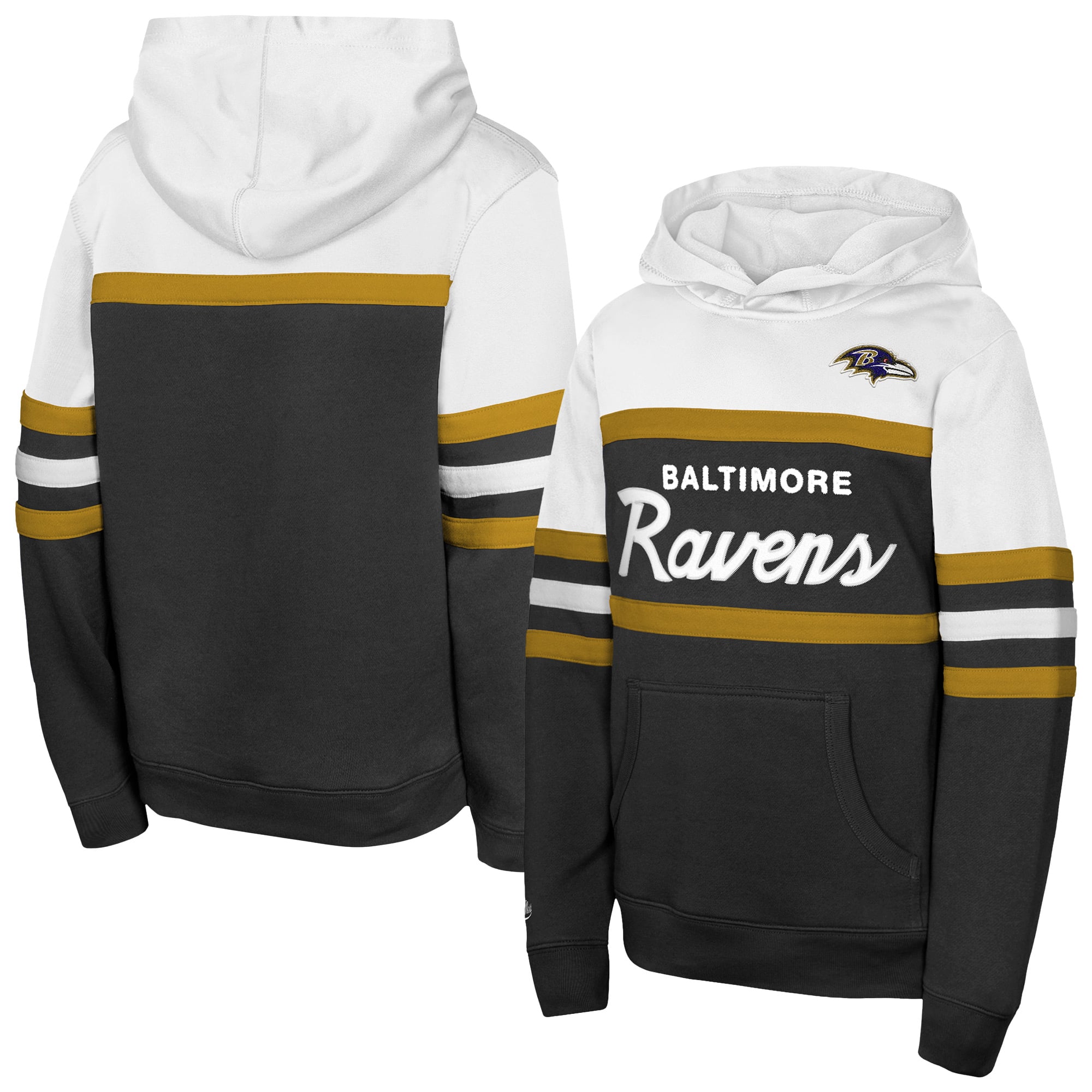 Youth Mitchell & Ness Black Baltimore Ravens Head Coach Hoodie