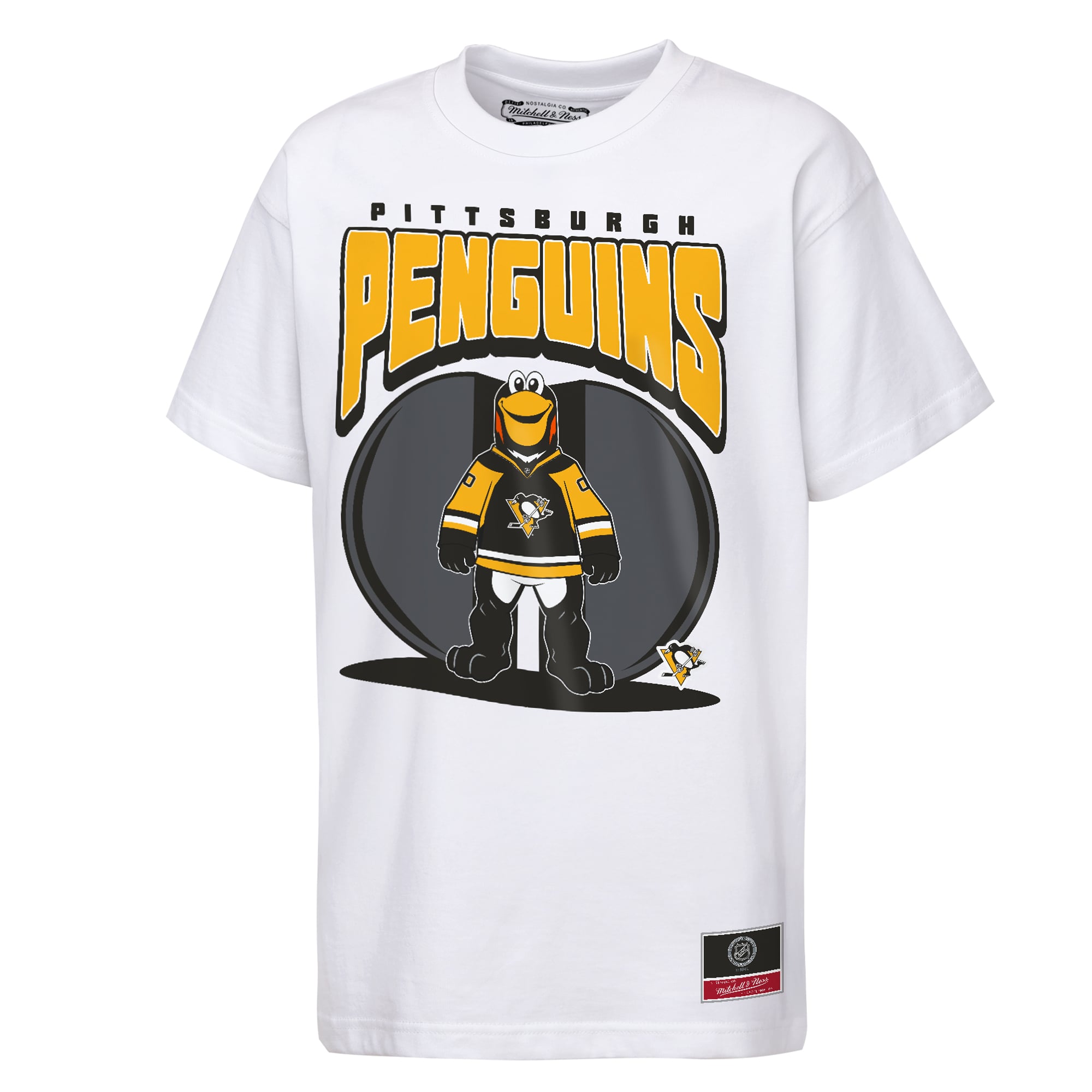 Youth Mitchell & Ness  White Pittsburgh Penguins Mascot Mania T-Shirt