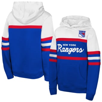 Youth Mitchell & Ness  Blue New York Rangers Head Coach Hoodie
