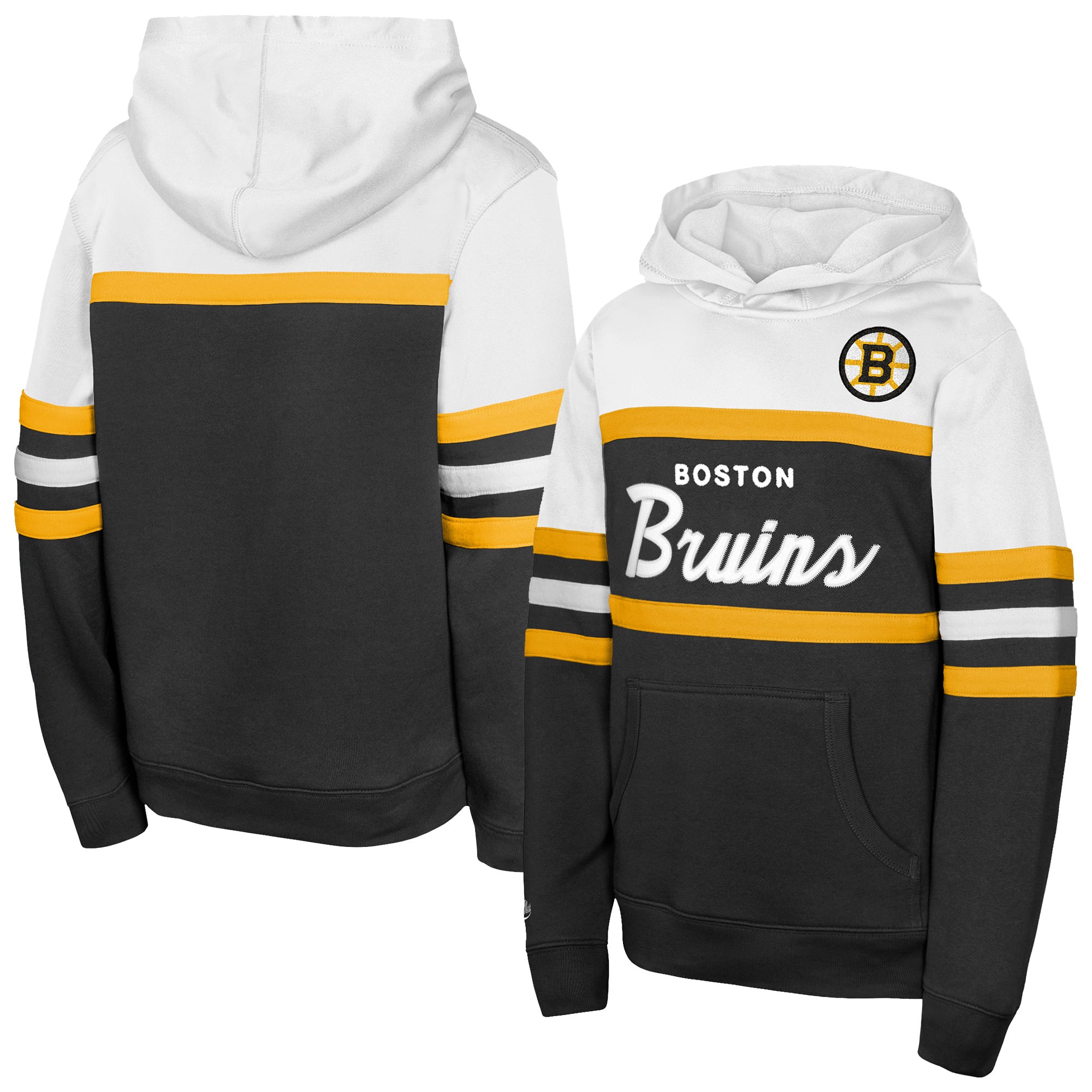 Youth Mitchell & Ness  Black Boston Bruins Head Coach Hoodie