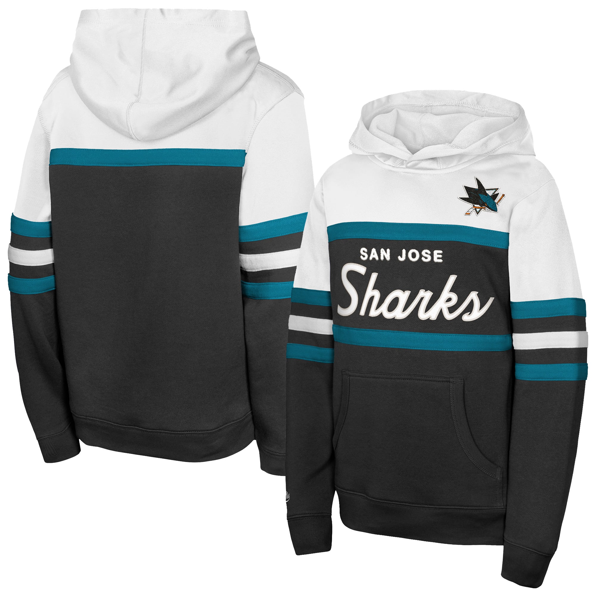 Youth Mitchell & Ness  Black San Jose Sharks Head Coach Hoodie
