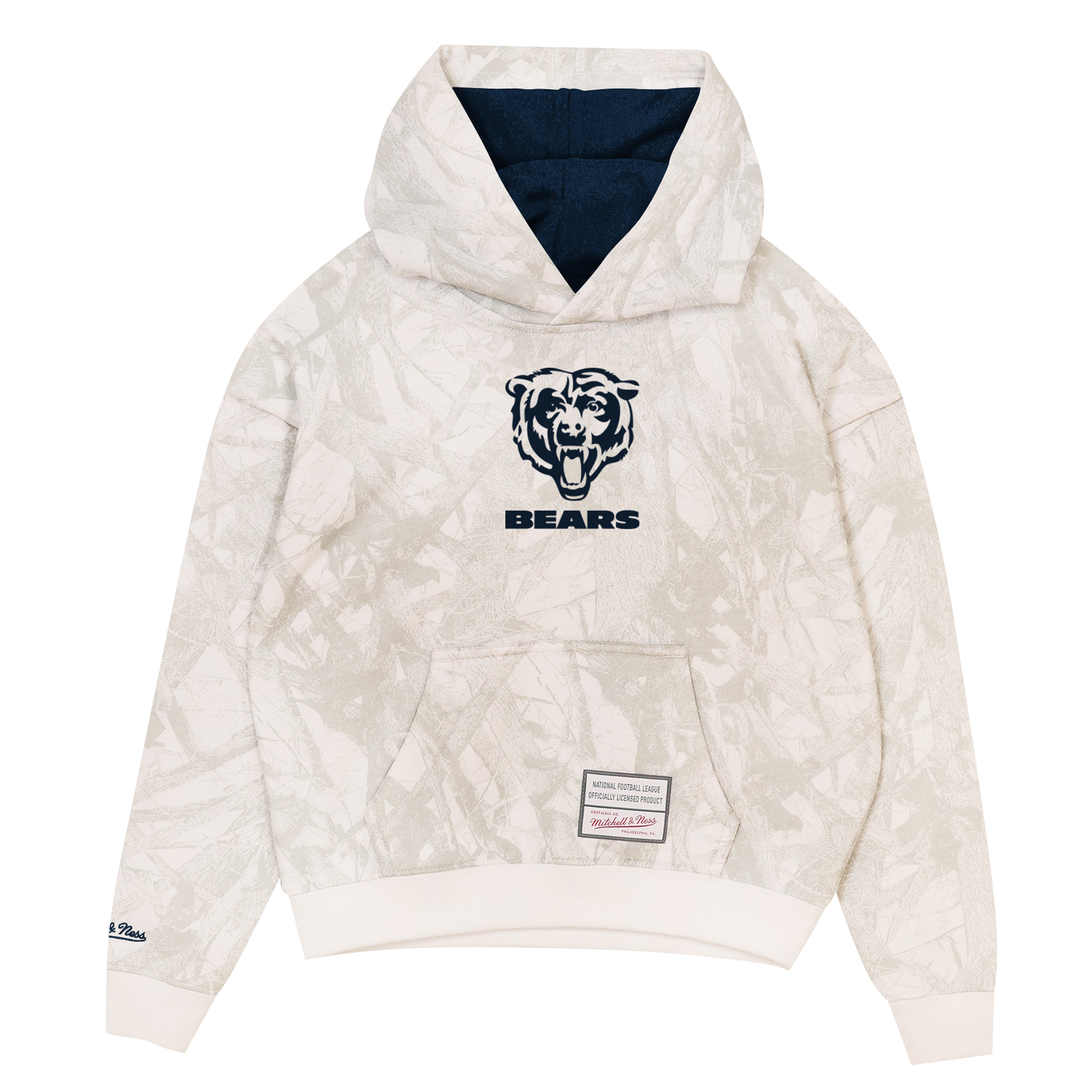 Youth Mitchell & Ness  White Chicago Bears Ghosted Hoodie