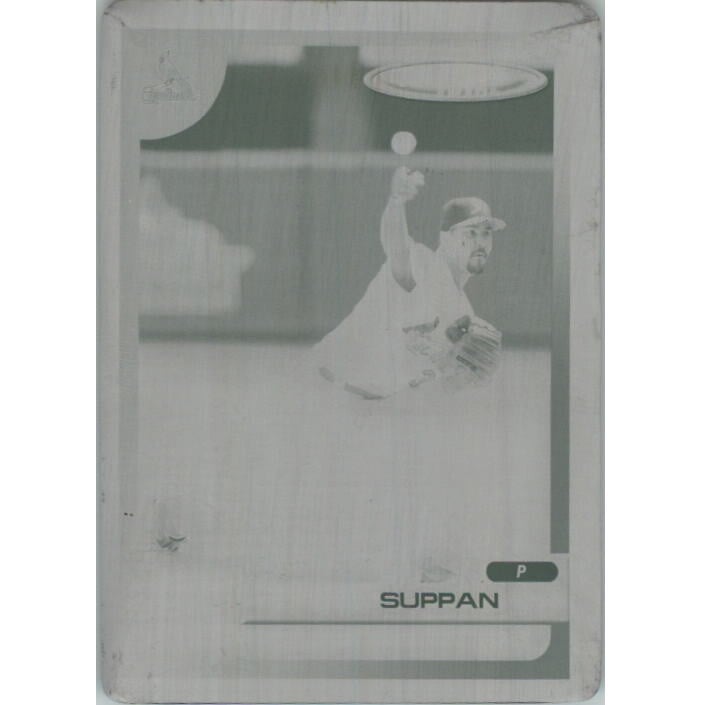 2005 Topps Total Press Plates Black Front #524 Jeff Suppan. rookie card picture