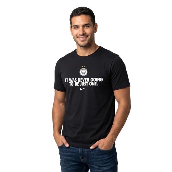 T-Shirt PSG Nike Champions d'Europe - Noir