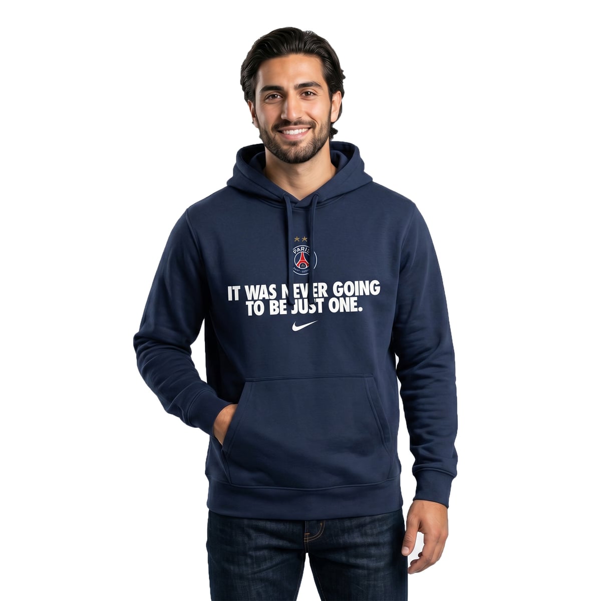 Sweat à capuche PSG Champions d'Europe - Bleu