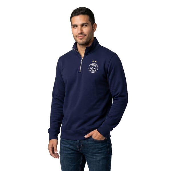 Haut 1/4 zippé PSG Étoile Eiffel 2 - Bleu