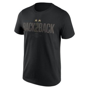 T-Shirt PSG Étoile Eiffel 2 Champions d'Europe Back to Back - Noir, vue 3