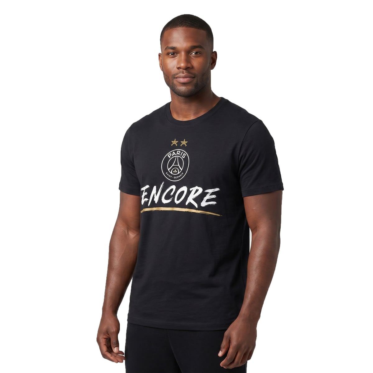 T-Shirt PSG Étoile Eiffel Encore - Noir